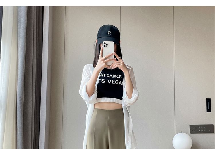 High Waist Plain Straight Leg Dress Pants (Various Designs)