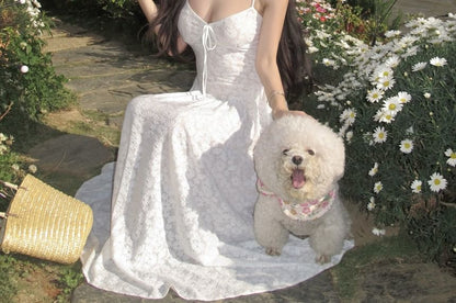 Jacket Spaghetti Strap Dress Jacquard Floral A-Line Crop / Maxi