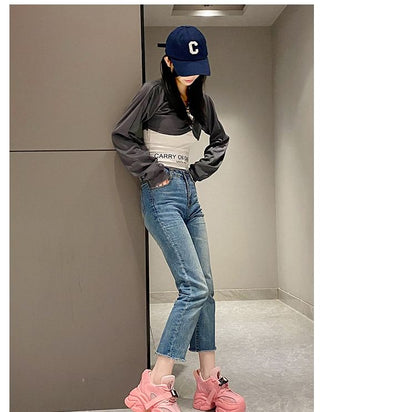 Platform Buckled Lace-Up Mesh Sneakers