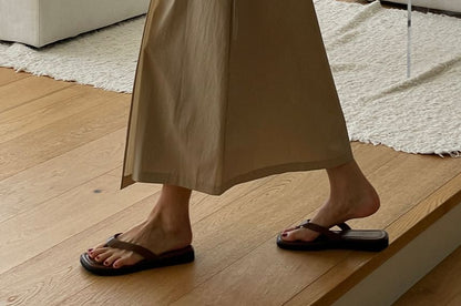 Wrap Maxi Skirt with High Waist and Plain Design