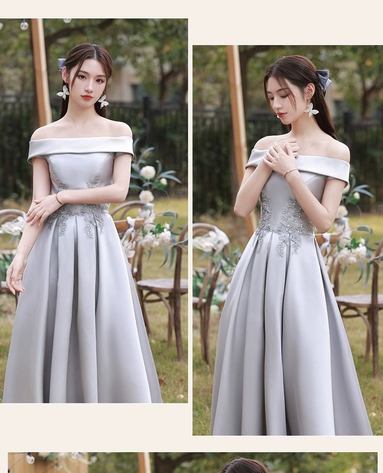 Lace Applique A-Line Bridesmaid Dress (Various Designs)