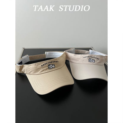 Dog Embroidered Sun Visor