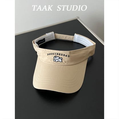 Dog Embroidered Sun Visor