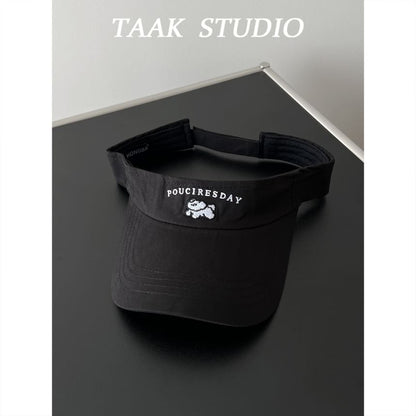 Dog Embroidered Sun Visor