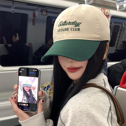 Lettering Embroidered Baseball Cap (Various Designs)