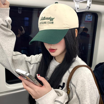 Lettering Embroidered Baseball Cap (Various Designs)