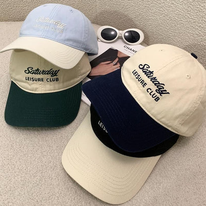 Lettering Embroidered Baseball Cap (Various Designs)