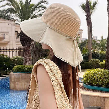 Ribbon Straw Sun Hat