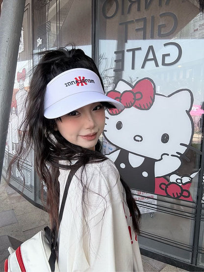 Lettering Embroidered Sun Visor