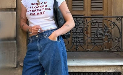 Waist Pocket Low Denim Straight-Leg Shorts Washed