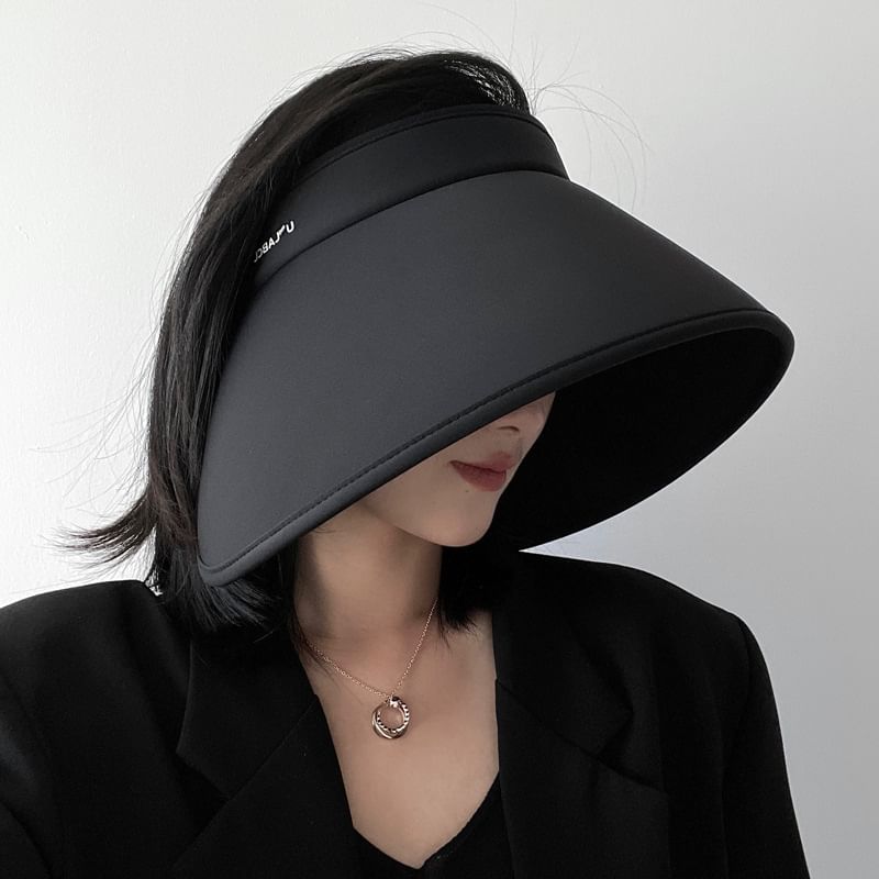 Lettering Wide Brim Sun Hat