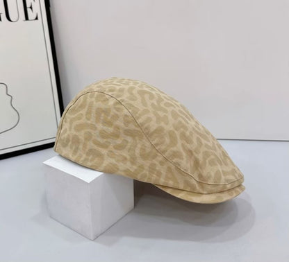Leopard Print Flat Cap