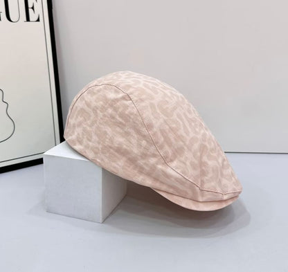 Leopard Print Flat Cap