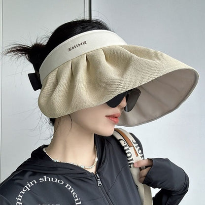 Lettering Ruffle Sun Hat