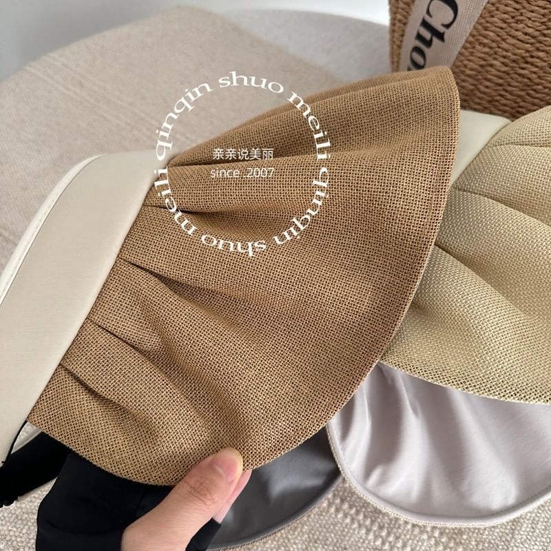 Lettering Ruffle Sun Hat