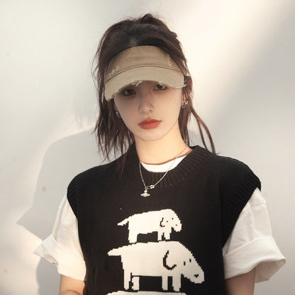 Distressed Plain Sun Visor