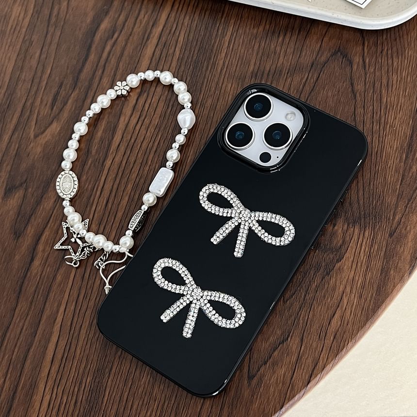 Bow Rhinestone Phone Case