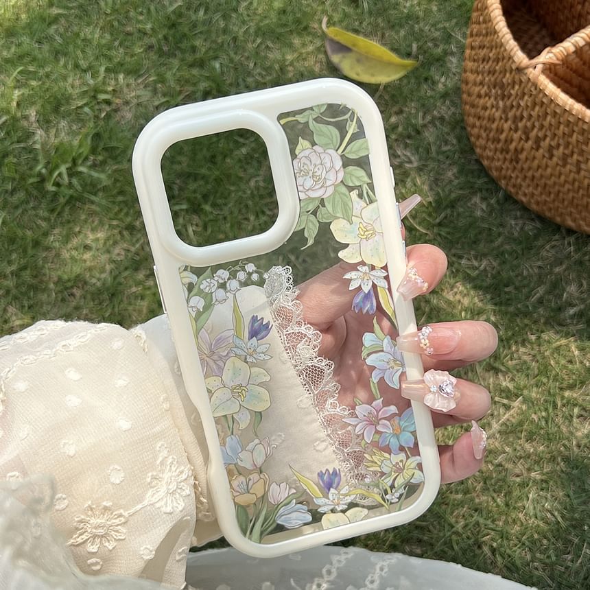 Floral Transparent Phone Case