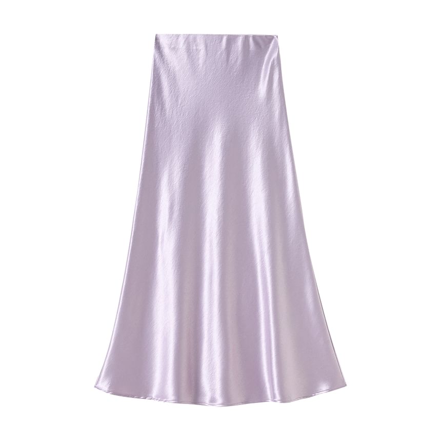 Classic Midi A-Line Skirt with High Waist