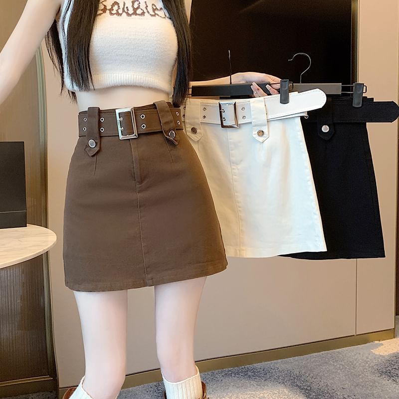 Slim Pencil Skirt with High Waistband