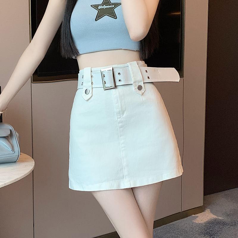 Slim Pencil Skirt with High Waistband
