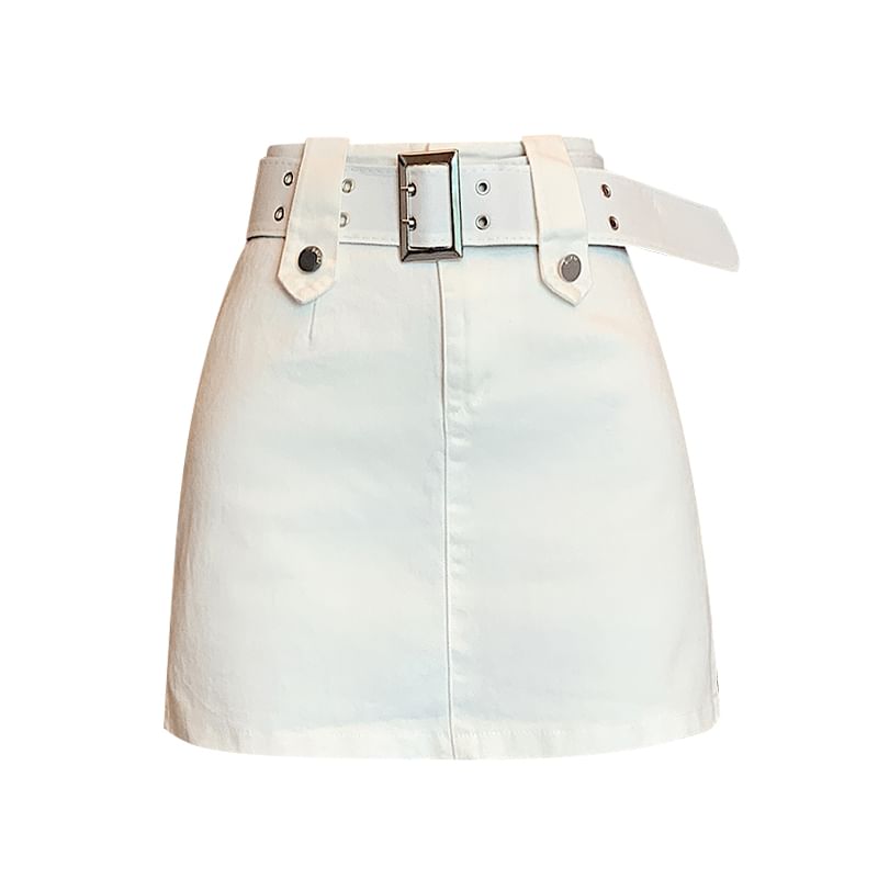 Slim Pencil Skirt with High Waistband