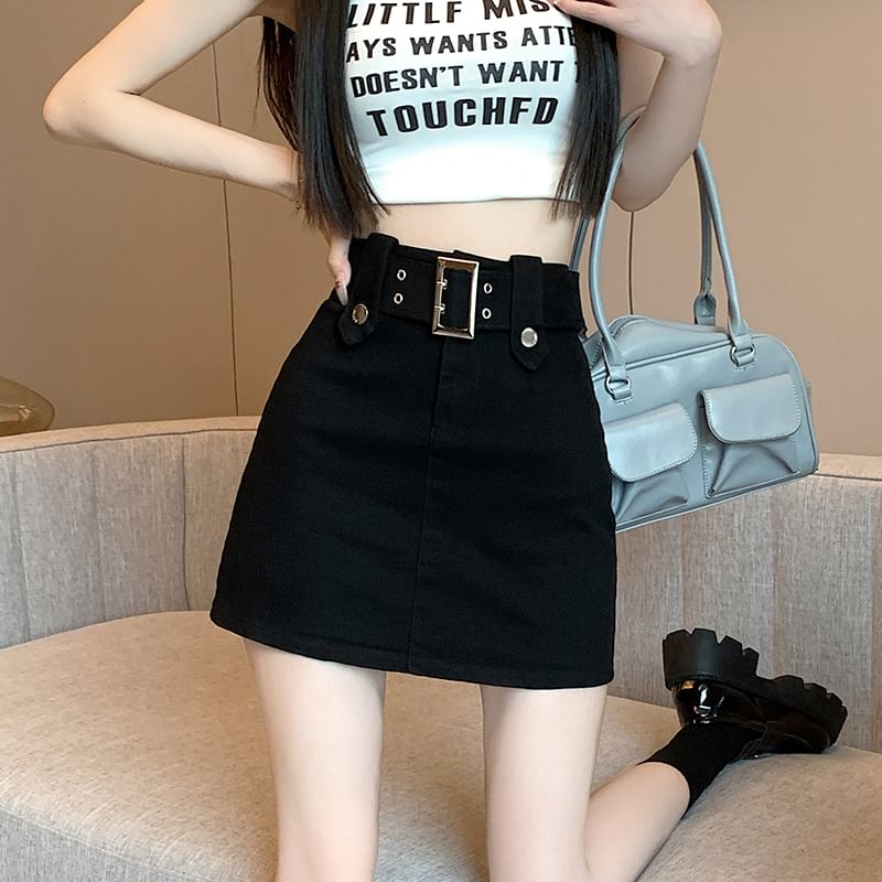 Slim Pencil Skirt with High Waistband