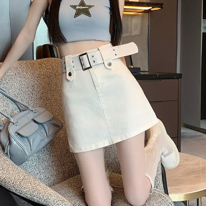 Slim Pencil Skirt with High Waistband