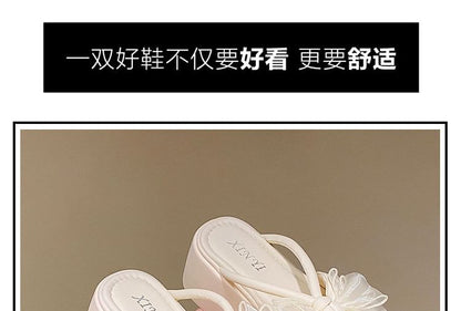 Flower Platform Slide Sandals