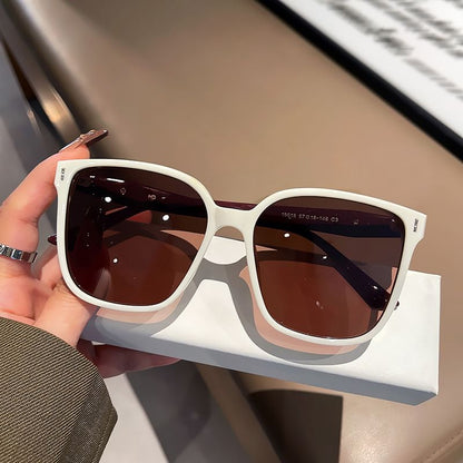 Oversized Square Polarized Sunglasses / Case / Pouch / Cleaning Cloth / Set