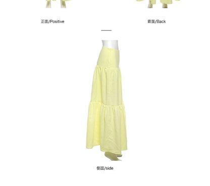 Low-Rise Solid Maxi Flared Skirt & Leopard Off-Shoulder Crop Top
