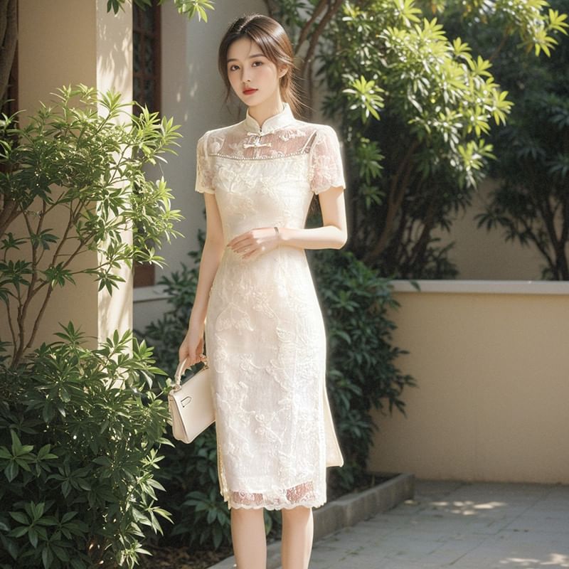 Panel Jacquard Sheath Qipao (Various Designs)