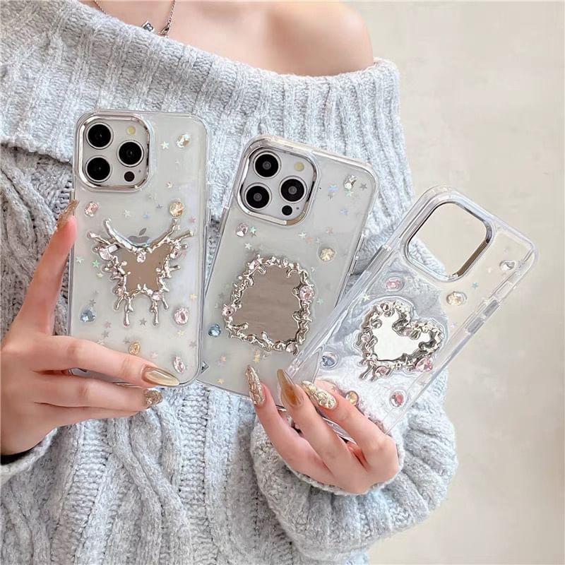 Rhinestone Mirror iPhone Case
