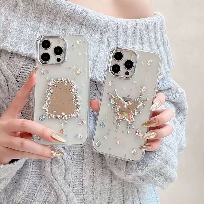 Rhinestone Mirror iPhone Case