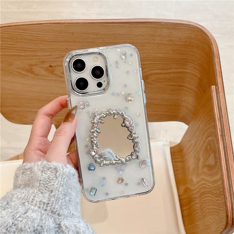 Rhinestone Mirror iPhone Case