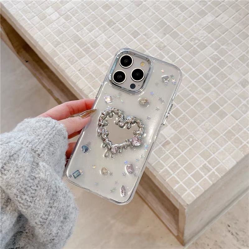 Rhinestone Mirror iPhone Case