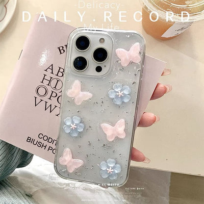 Glitter Floral iPhone Case
