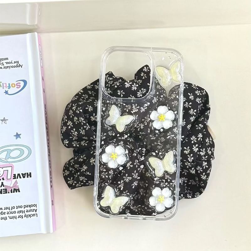 Glitter Floral iPhone Case