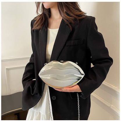 Chain Strap Lips Crossbody Bag