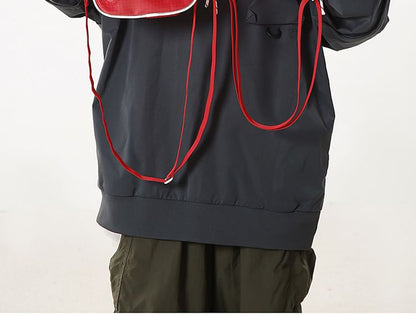 Lettering Plaid Crossbody Bag