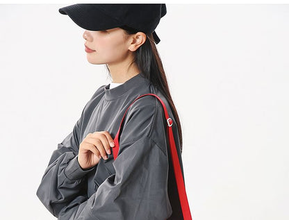 Lettering Plaid Crossbody Bag