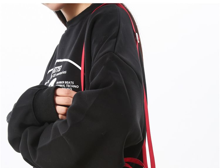 Lettering Plaid Crossbody Bag