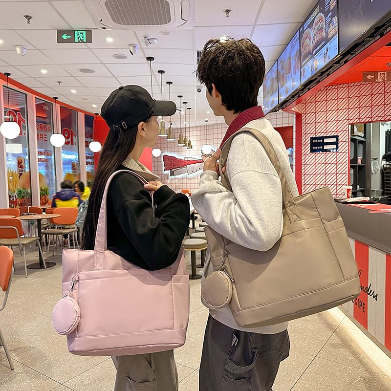 Set: Plain Tote Bag + Coin Purse