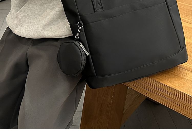 Set: Plain Tote Bag + Coin Purse