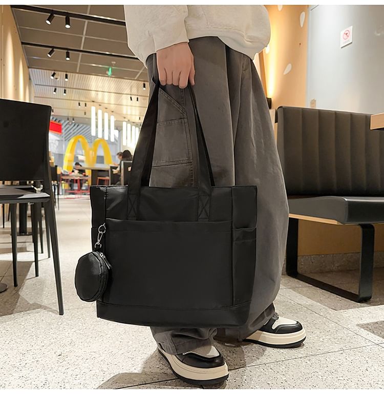 Set: Plain Tote Bag + Coin Purse