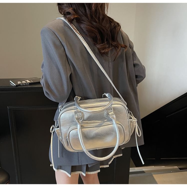 Multi-Way Faux Leather Multi-Pocket Backpack