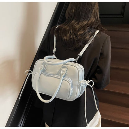 Multi-Way Faux Leather Multi-Pocket Backpack