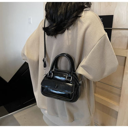 Multi-Pocket Faux Leather Crossbody Bag