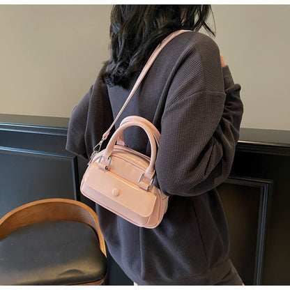 Multi-Pocket Faux Leather Crossbody Bag