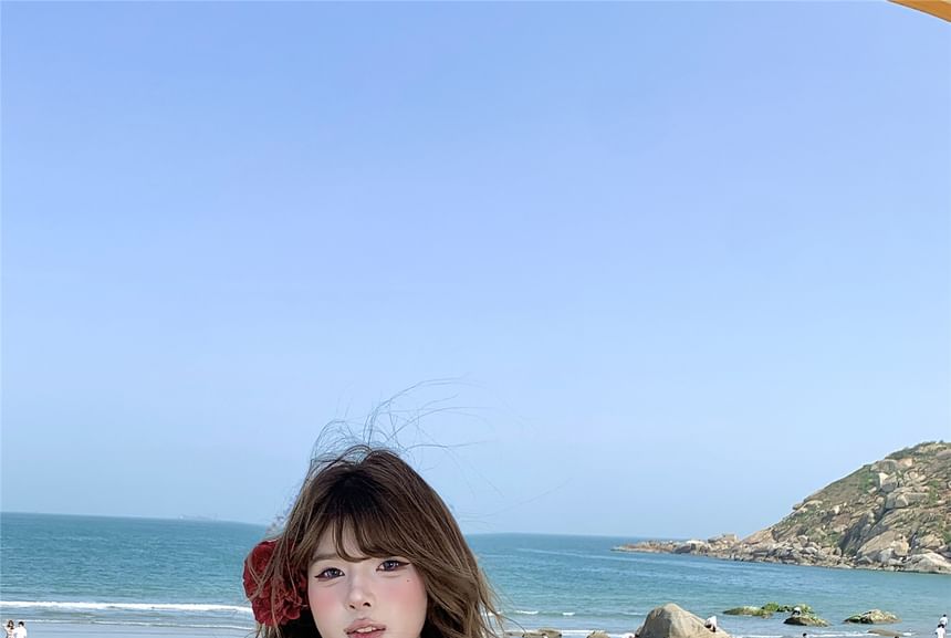 Floral Print Asymmetrical Tie-Up Cami Top